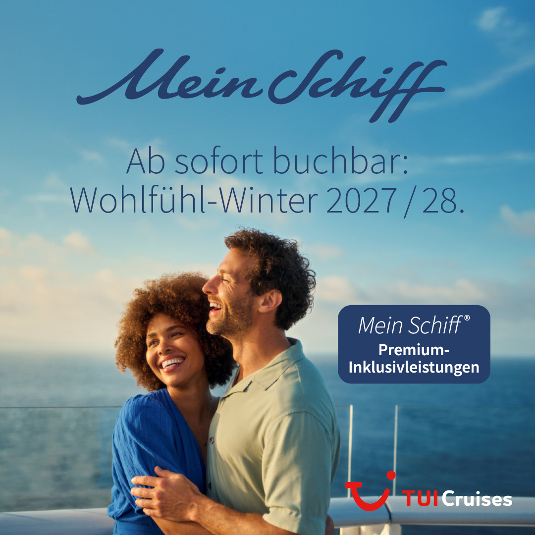 Jetzt buchbar: Mein Schiff ® Wohlfühl-Winter 2027/28.